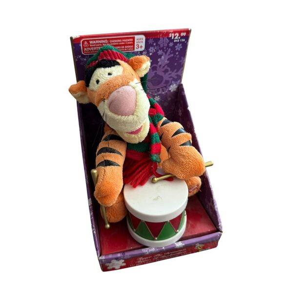Tigger Drummer Gemmy Disney 7” Christmas Plush “Deck The Halls” NWT Xmas 2008 - Picture 2 of 10